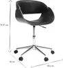 Miliboo - Design-Stuhl auf Rollen Schwarz und Nussbaum BENT Produktbild-Vorschau 7
