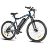 A blue electric bicycle is shown against a white background. Produktbild-Vorschau