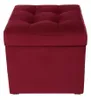 mg design Polsterhocker, 45x45 cm, Farbe Rood – weicher Produktbild-Vorschau 3