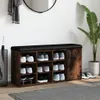 vidaXL Lavice na boty kouřový dub 102x32x50 cm materiál na Náhled obrázku produktu 3