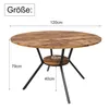 INONEFT, mesa de comedor de 120x79 cm, mesa redonda para Vista previa de la imagen del producto 2