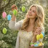 36 Ostereier zum Aufhängen Osterdeko Eier Kunststoff Produktbild-Vorschau 2