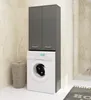 A laundry room scene with a washing machine and a cabinet above it. Produktbild-Vorschau