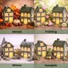 Set de maisons photophores, maisons décoratives en Voir les images du produit 6