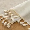 Vintage záclonka v béžové barvě s lněným vzhledem a Náhled obrázku produktu 5