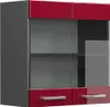 Skleněná kuchyňská skříňka Vicco R-Line Červená vysoký lesk Náhled obrázku produktu 1