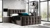Boxspringbett Schlafzimmerbett NOEL 200x200cm Stoff Braun Produktbild-Vorschau 1