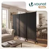 VOUNOT® Paraván, třídílný, na kolečkách, volně stojící, 262 Náhled obrázku produktu 2