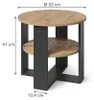 Couchtisch Vicco Romeo Anthrazit/Artisan-Eiche 53 x 53 cm, Produktbild-Vorschau 2