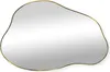 A mirror with an organic, asymmetrical shape and a gold frame. Náhľad obrázku produktu