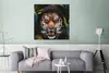 MuchoWow® Poster Tiger - Blumen - Blau 75x75 cm - Wand Produktbild-Vorschau 5