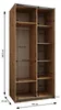 MEBLE KRYSPOL LUX 2 Schrank - 245,5x120x64cm - Schwarz, Produktbild-Vorschau 6