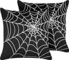 BELIANI Set 2 dekorativních polštářů černý samet 45 x 45 cm Náhled obrázku produktu 1