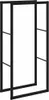 A black metal firewood rack frame against a white background. Podgląd zdjęcia produktu