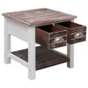The Living Store Beistelltisch Braun 40x40x40 cm Paulownia Produktbild-Vorschau 4