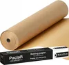 A roll of brown baking paper is shown diagonally across a white background, with its packaging box placed at the bottom. Produktbild-Vorschau