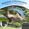 LZQ Gartenliege Klappbar bis 160 kg, Gepolsterter Produktbild-Vorschau 3