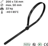 Kabelbinder Wiederverschließbar, 200mm x 7,6mm, 100 Stück, Produktbild-Vorschau 2