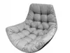 A gray tufted cushion for a hanging chair or swing, isolated on a white background. Anteprima dell’immagine prodotto