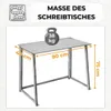FORTENA Klappbarer Schreibtisch, Schwarz mit schwarzen Produktbild-Vorschau 7