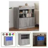 The Living Store Sideboard mit LED-Leuchten Grau Sonoma Produktbild-Vorschau 1