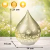 LED Deko Tropfen Glas Pastell Grün 15cm Matte Glasleuchte Produktbild-Vorschau 3