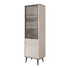 Hohe Standvitrine NAVANI 60 cm Glasvitrine Schublade Produktbild-Vorschau 6