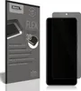 A product package for a screen protector is shown next to a smartphone with the screen protector applied. Produktbild-Vorschau