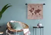 MuchoWow® Wandteppich Wandbehang Weltkarte - Rot - Pflanzen Produktbild-Vorschau 4