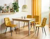 A dining set with chairs and a table in a room with yellow curtains. Náhled obrázku produktu
