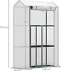 A diagram of a white greenhouse with dimensions indicated. Produktbild-Vorschau