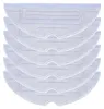 A stack of six blue-gray microfiber mop cloths for a robot vacuum cleaner. Produktbild-Vorschau