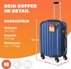 Valise rigide M bleu 4 roues 360° Bagage poignée Voir les images du produit 2