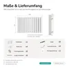 EMKE Heizkörper Flach 63 x 100,6 cm Doppellagig 1308 W Weiß Produktbild-Vorschau 7