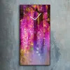 Leinwand Uhr Küche Wohnzimmer Bild 30x60 Abstrakte lila Produktbild-Vorschau 2