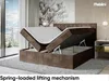 MEBLINI Boxspringbett mit Bettkasten - Gepolstert Produktbild-Vorschau 3