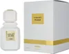 A white perfume bottle and its matching white box with gold accents are displayed against a white background. Anteprima dell’immagine prodotto