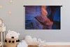 MuchoWow® Wandteppich Wandbehang Dunkelblau leuchtet durch Produktbild-Vorschau 3