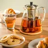 Teekanne Glas mit Edelstahl Siebeinsatz 1,3 L - Mit Produktbild-Vorschau 2