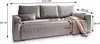 Sofa MENI Creme Kordstoff mit Schlaffunktion, Sofa mit Produktbild-Vorschau 3