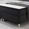 Boxspringbett Rotterdam 140x200 cm Webstoff Schwarz Produktbild-Vorschau 4