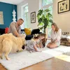 Hochflor Teppich Wohnzimmer 200x280 cm Creme 3,5 cm Flor Produktbild-Vorschau 7