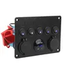 5 Gang Switch Panel, 5 Gang Rocker Switch, LED Switch Náhled obrázku produktu 1