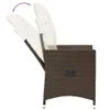 vidaXL Gartensessel Verstellbar mit Kissen Braun Poly Produktbild-Vorschau 7
