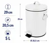 Relaxdays Kosmetikeimer, 5 Liter, Retro-Design, Produktbild-Vorschau 4