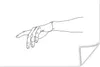 MuchoWow® Poster Strichzeichnung - Hand - Finger 180x120 cm Produktbild-Vorschau 1
