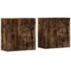The Living Store Sideboards 2 Stk. Räuchereiche 79x38x80 cm Produktbild-Vorschau 3