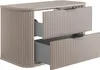 A beige bathroom vanity with two drawers, one partially open. Anteprima dell’immagine prodotto