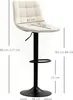 Lot de 2 tabourets de bar HOMCOM, tabourets rembourrés avec Voir les images du produit 3