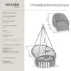 tectake® Hängesessel Samira 80 x 81 x 139 cm Produktbild-Vorschau 5